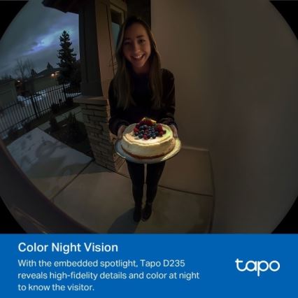 TP-Link - Inteligentný videozvonček 2K 10000 mAh IP66 Wi-Fi Tuya