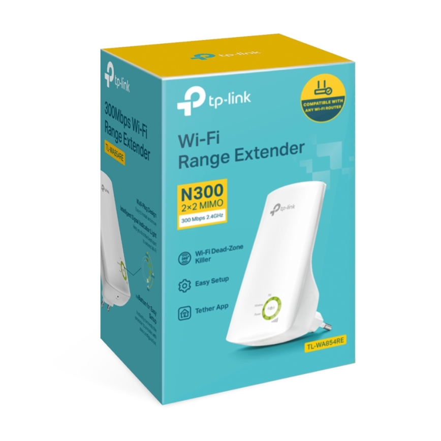 TP-Link - Jednopásmový Wi‑Fi 4 rozširovač N300