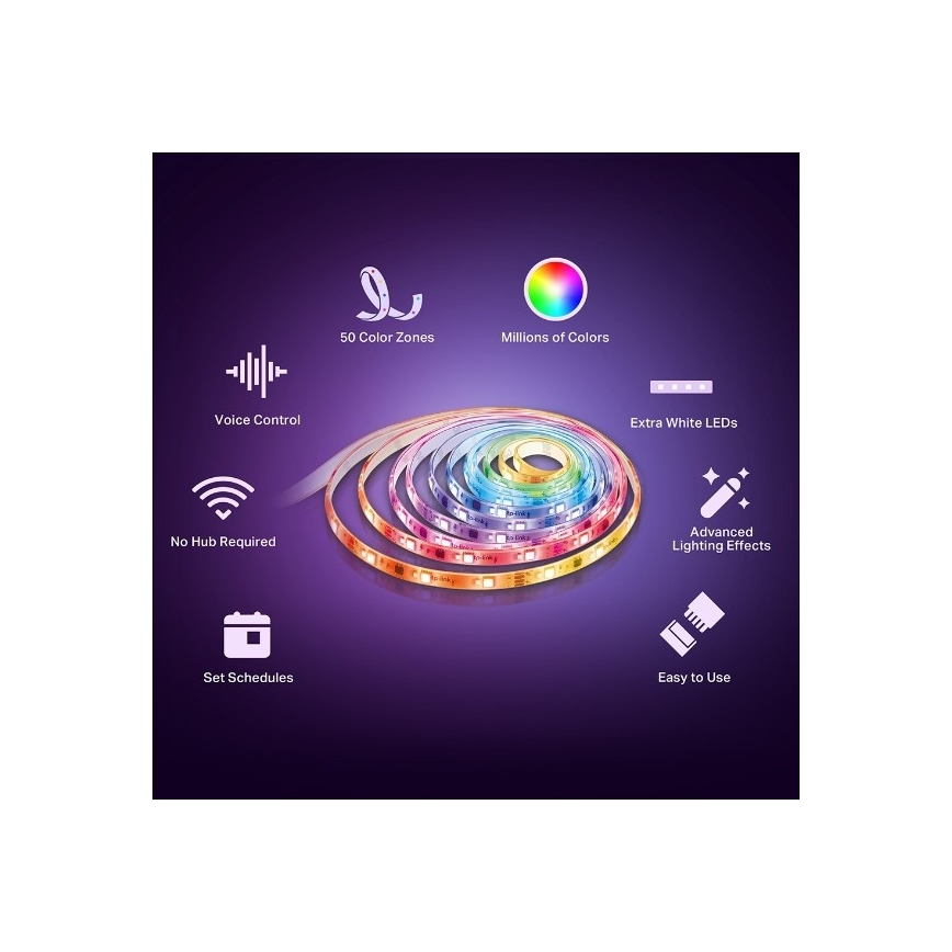 TP-Link - LED RGBW Stmievateľný pásik 5 m LED/13W/230V Wi-Fi