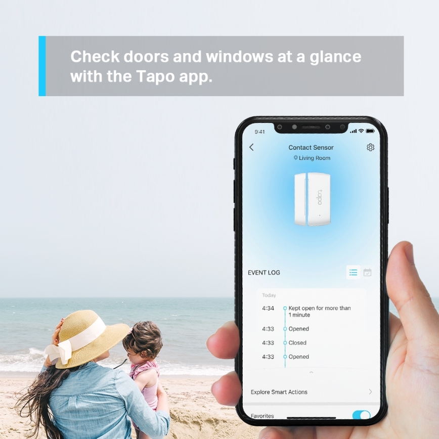 TP-Link - Smart kontaktný senzor 1xCR2032 Wi-Fi