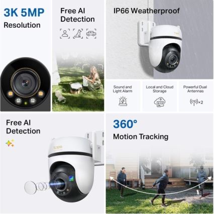 TP-Link - Vonkajšia kamera so senzorom IP66 Wi-Fi