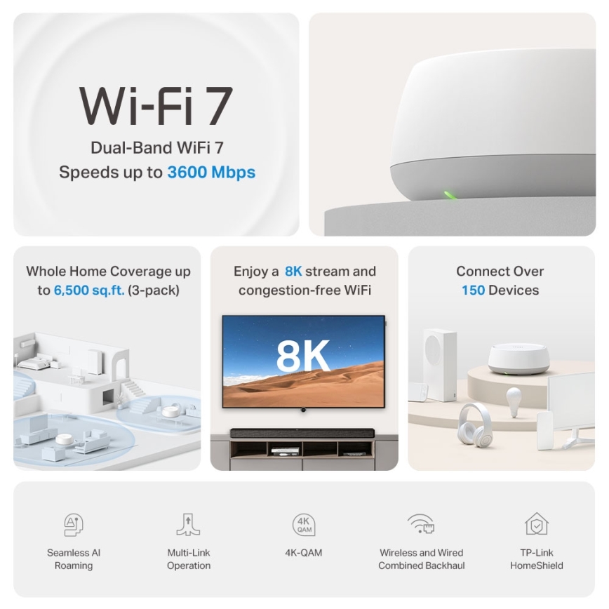 TP-Link - Wi‑Fi 7 mesh sieť pre celú domácnosť Deco BE22