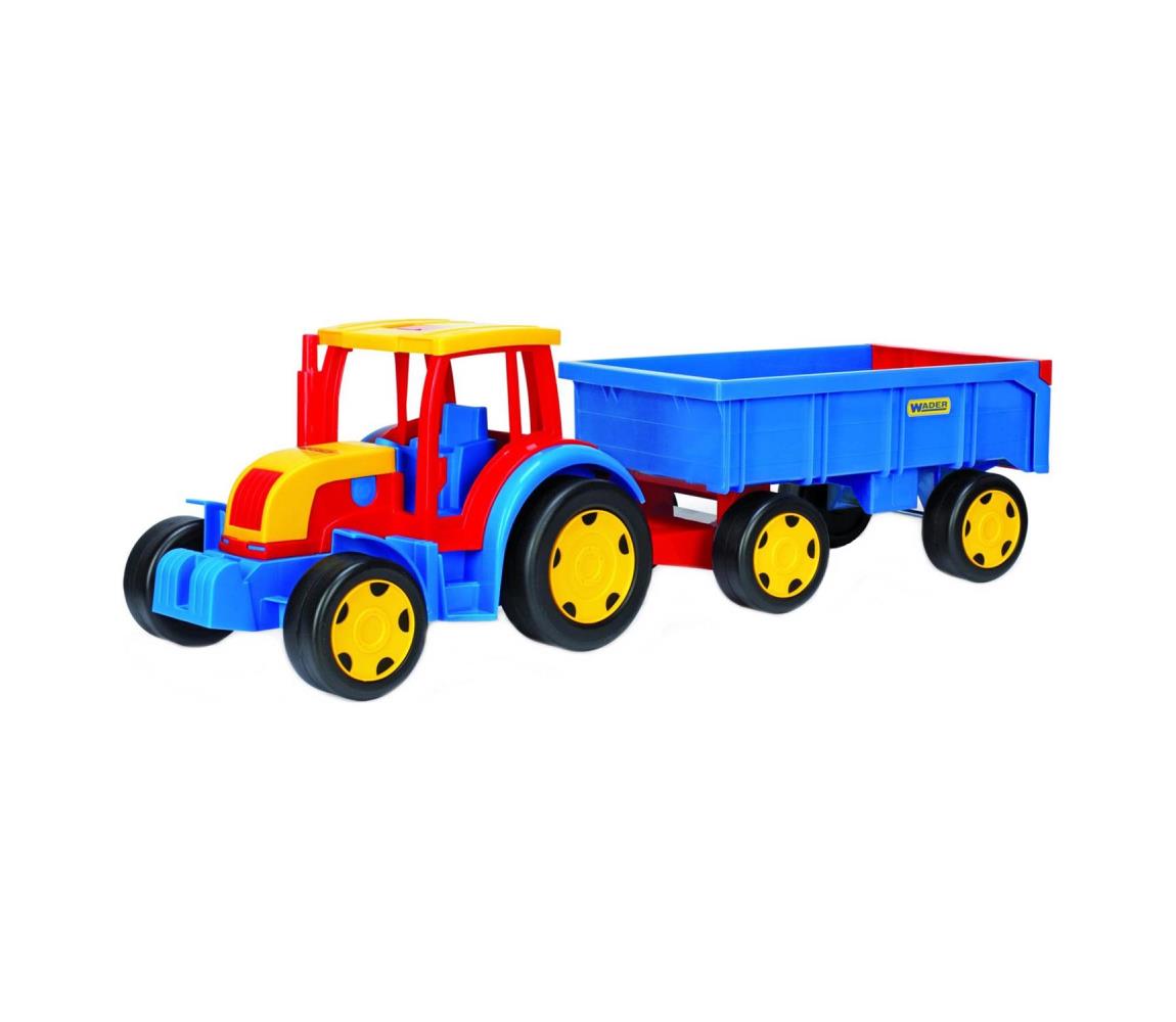 WADER Traktor s prívesom 102 cm červený/modrý/žltý 89066100
