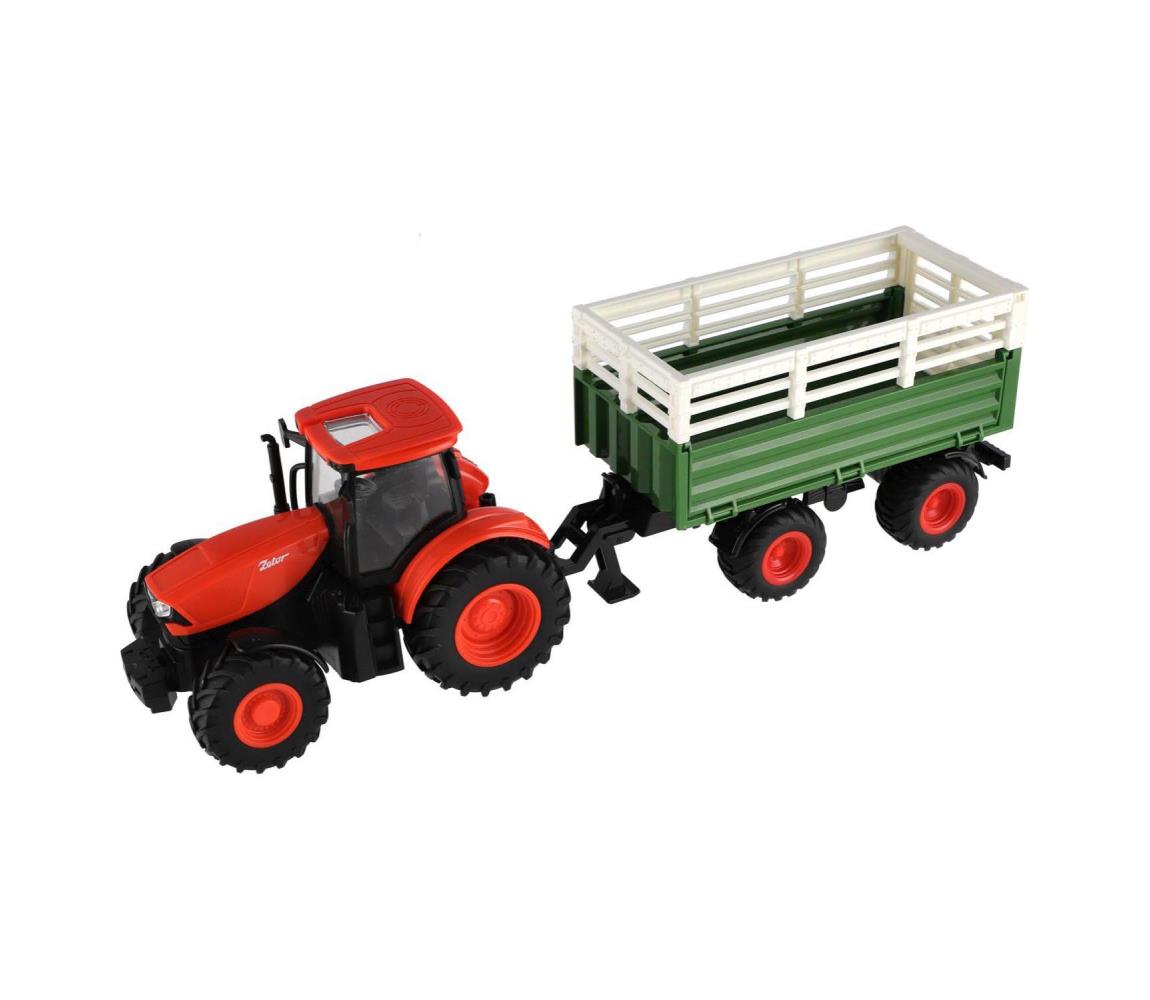 Teddies Traktor Zetor s vlekom 2xAA + diaľkové ovládanie 00800219