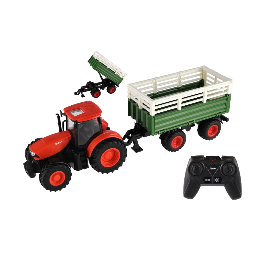 Traktor Zetor s vlekom 2xAA + diaľkové ovládanie