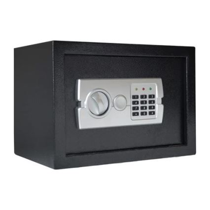 Trezor 4xAA 35x25 cm čierna/matný chróm