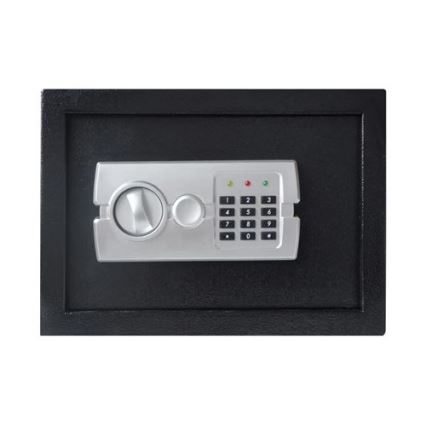 Trezor 4xAA 35x25 cm čierna/matný chróm