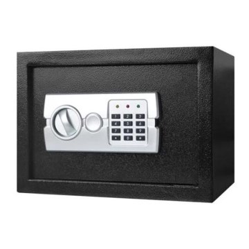Trezor 4xAA 35x25 cm čierna/matný chróm