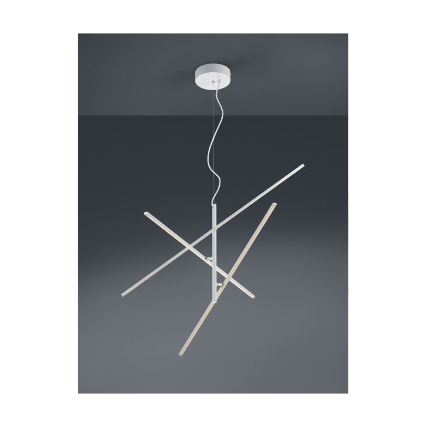 Trio - LED Stmievateľný luster na lanku TIRIAC 3xLED/8,5W/230V biela