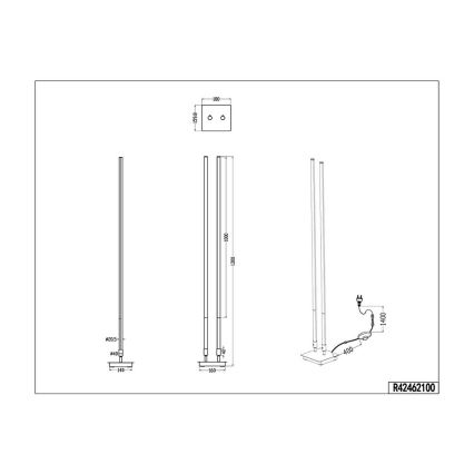 TRIO - LED Stojacia lampa CHAUSSEE 2xLED/8W/230V