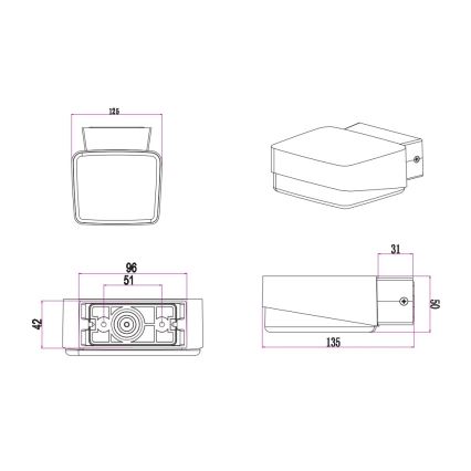 Trio - LED Vonkajšie nástenné svietidlo JUBA LED/10W/230V IP65