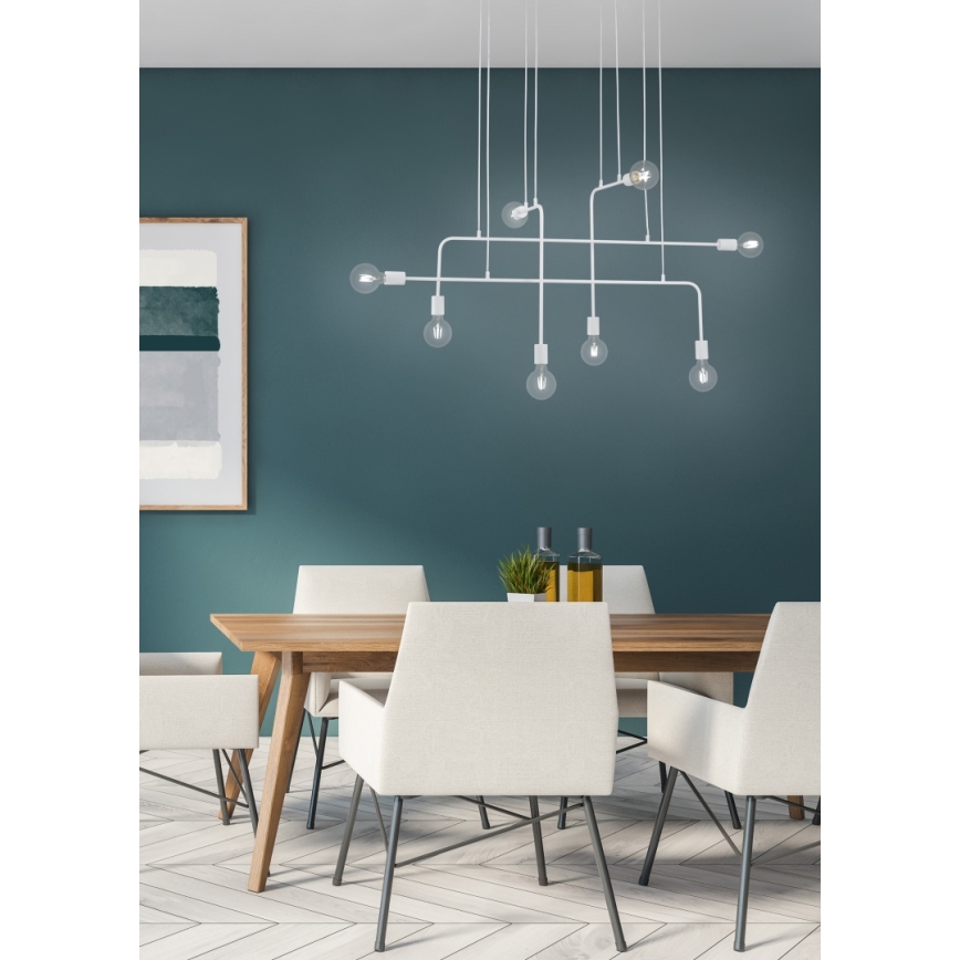 Trio - Luster na lanku CONNOR 8xE27/10W/230V