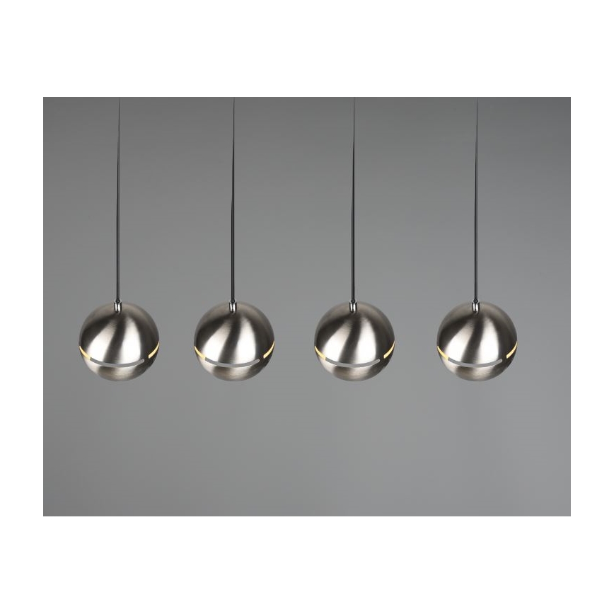 Trio - Luster na lanku FLETCHER 4xE14/40W/230V matný chróm