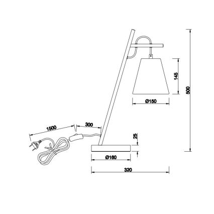 Trio - Stolná lampa ANDREUS 1xE14/40W/230V