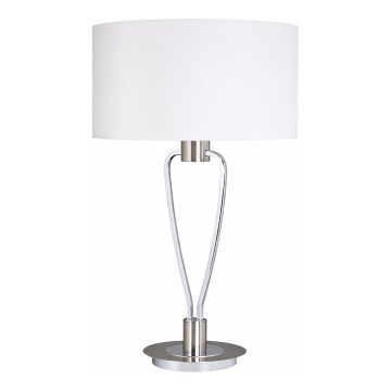 Trio - Stolná lampa PARIS 1xE27/60W/230V biela/lesklý chróm