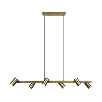 Trio - Závesný luster MARLEY na lanku 6xGU10/35W/230V mosadz