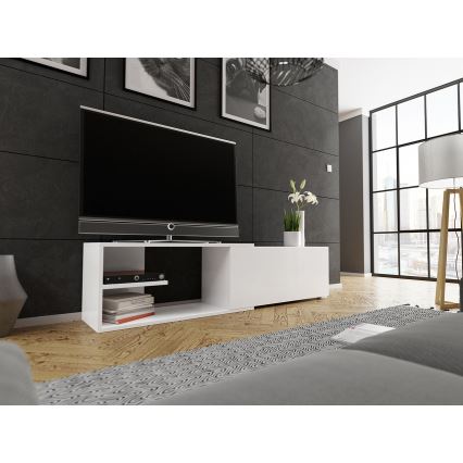 TV stolík CLIF 40x180 cm biela