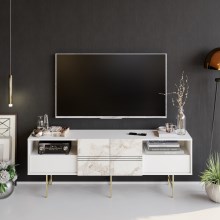 TV stolík DERIN 64,7x180 cm biela