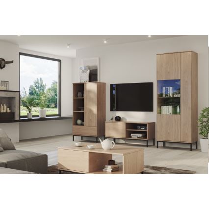 TV stolík ERISTI 50x100,8 cm biely orech