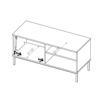 TV stolík ERISTI 50x100,8 cm biely orech