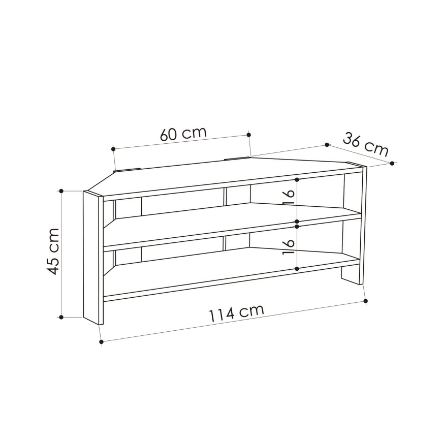 TV stolík THALES 45x114 cm dub