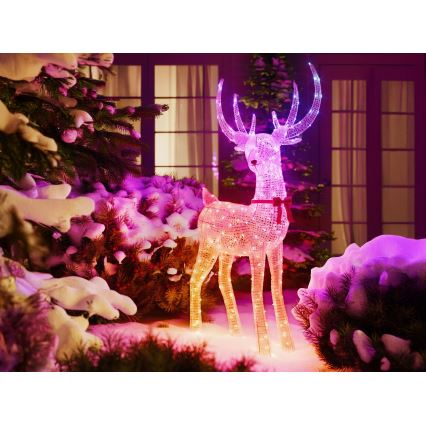 Twinkly - LED RGBW stmievateľný vonkajší vianočný sob REINGEERS 250xLED IP44 Wi-Fi