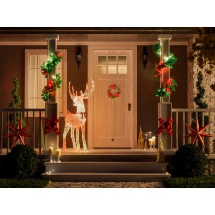 Twinkly - LED RGBW stmievateľný vonkajší vianočný sob REINGEERS 250xLED IP44 Wi-Fi
