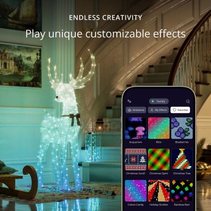 Twinkly - LED RGBW stmievateľný vonkajší vianočný sob REINGEERS 250xLED IP44 Wi-Fi