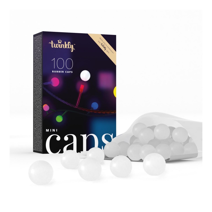 Twinkly - Dekoračné silikónové koncovky MINI CAPS 100 ks