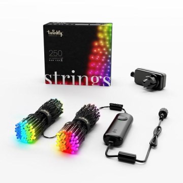 Twinkly - LED RGB stmievateľná vonkajšia svetelná reťaz STRINGS 250xLED 23,5m IP44 Wi-Fi