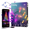 Twinkly - LED RGB stmievateľný reťazec CANDIES 200xLED 14 m USB Wi-Fi