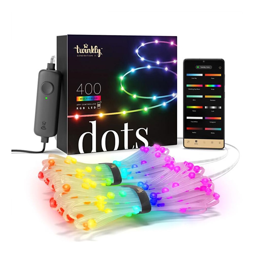 Twinkly - LED RGB Vonkajší stmievateľný pásik DOTS 400xLED 20 m IP44 Wi-Fi