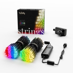 Twinkly - LED RGBW Vonkajšia vianočná reťaz STRINGS 400xLED 35,5m IP44 Wi-Fi