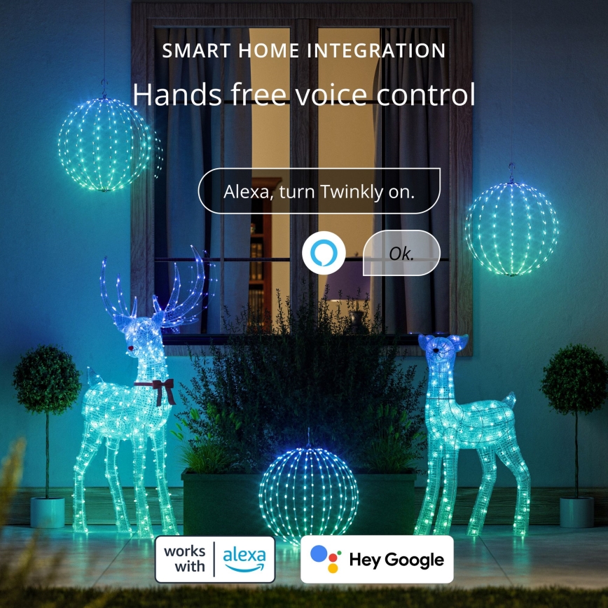 Twinkly - LED RGBW Stmievateľná vonkajšia dekorácia SPHERE 210xLED IP44 Wi-Fi