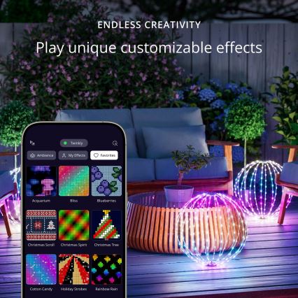 Twinkly - LED RGBW Stmievateľná vonkajšia dekorácia SPHERE 210xLED IP44 Wi-Fi