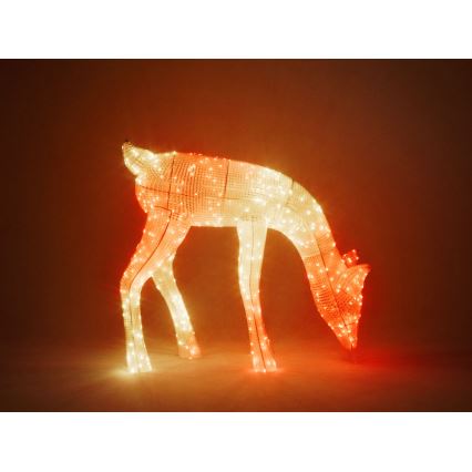 Twinkly - LED RGBW Stmievateľný vonkajší vianočný sob REINGEERS 160xLED IP44 Wi-Fi