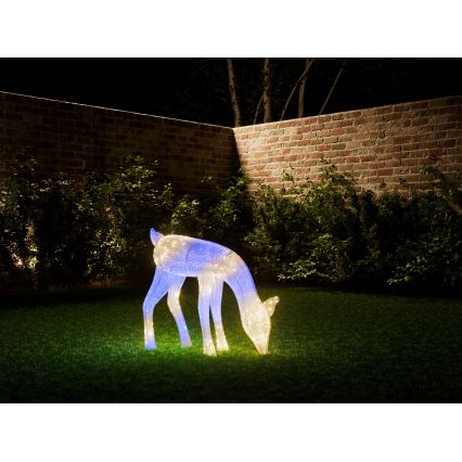 Twinkly - LED RGBW Stmievateľný vonkajší vianočný sob REINGEERS 160xLED IP44 Wi-Fi