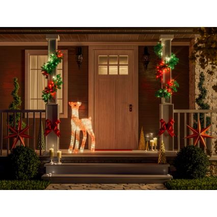 Twinkly - LED RGBW Stlmiteľný vonkajší vianočný sob REINGEERS 200xLED IP44 Wi-Fi