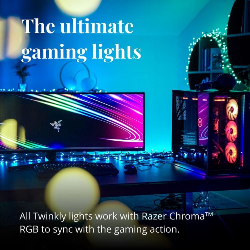 Twinkly - LED RGBW Stmievateľná vonkajšia vianočná reťaz CLUSTER 400xLED 9,5m IP44 Wi-Fi