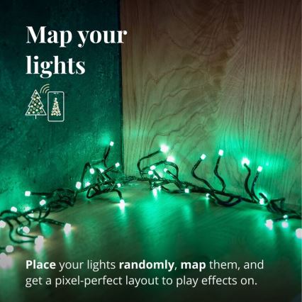 Twinkly - LED RGBW Stmievateľná vonkajšia vianočná reťaz CLUSTER 400xLED 9,5m IP44 Wi-Fi