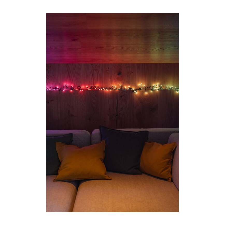 Twinkly - LED RGB Stmievateľný vonkajší vianočná reťaz CLUSTER 400xLED 9,5m IP44 Wi-Fi
