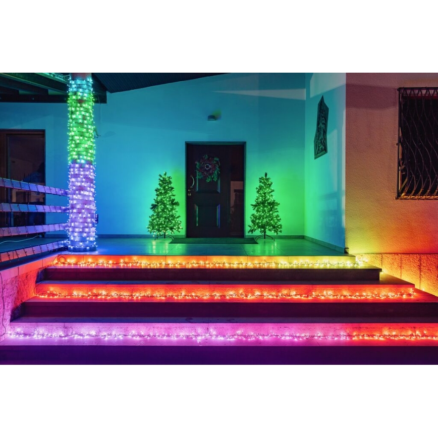 Twinkly - LED RGB Stmievateľný vonkajší vianočná reťaz CLUSTER 400xLED 9,5m IP44 Wi-Fi