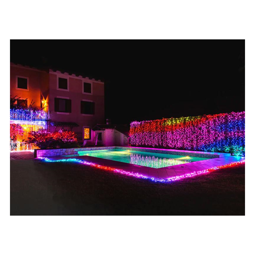 Twinkly - LED RGB Stmievateľný vonkajší vianočná reťaz CLUSTER 400xLED 9,5m IP44 Wi-Fi
