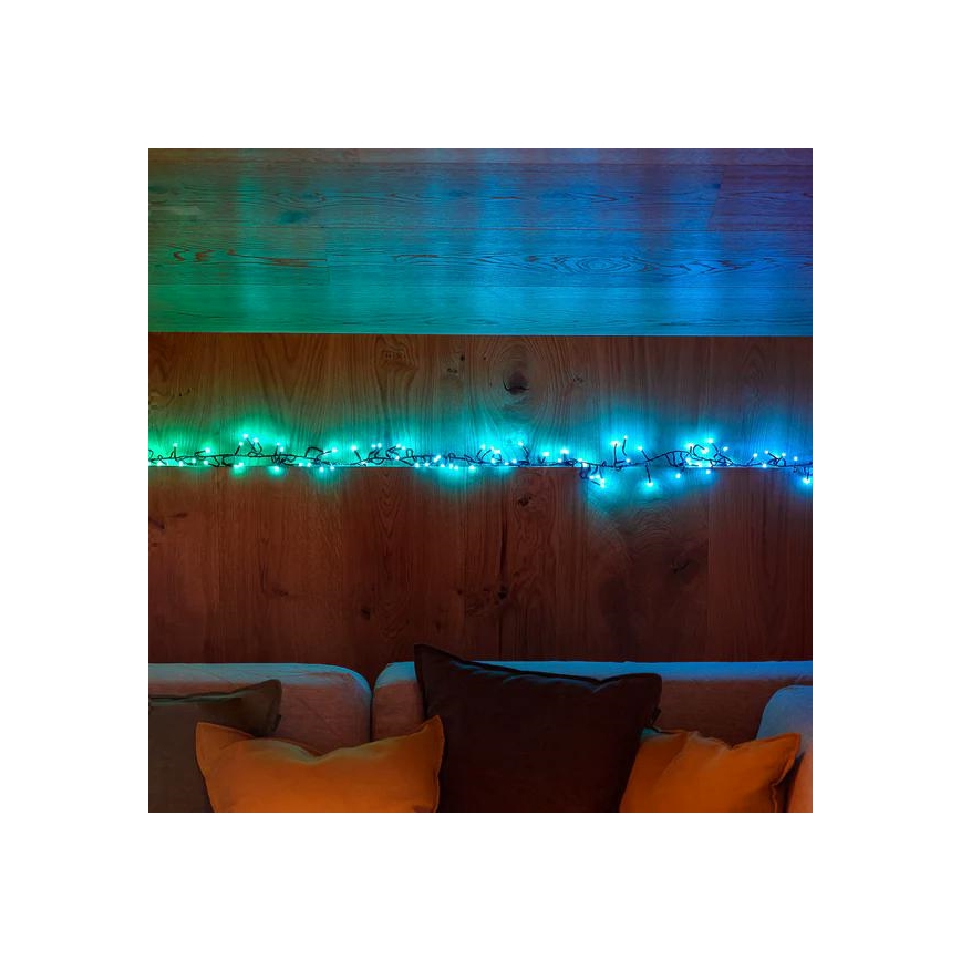 Twinkly - LED RGB Stmievateľný vonkajší vianočná reťaz CLUSTER 400xLED 9,5m IP44 Wi-Fi