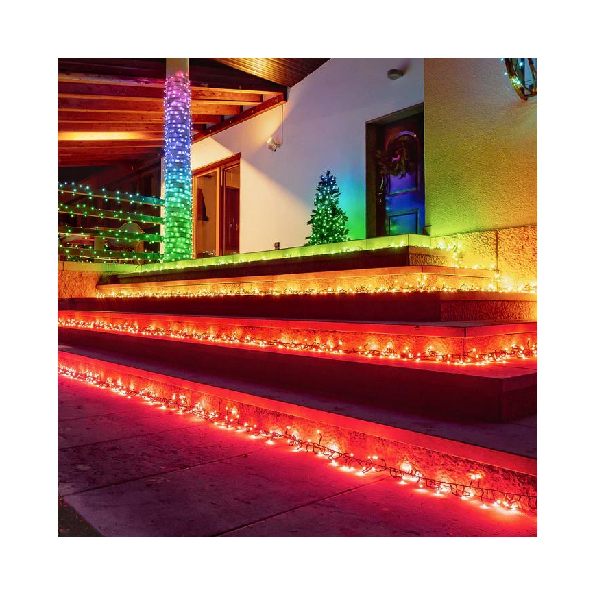 Twinkly - LED RGB Stmievateľný vonkajší vianočná reťaz CLUSTER 400xLED 9,5m IP44 Wi-Fi