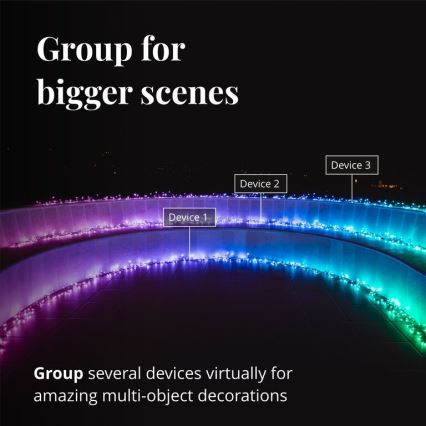 Twinkly - LED RGB Stmievateľný vonkajší vianočná reťaz CLUSTER 400xLED 9,5m IP44 Wi-Fi