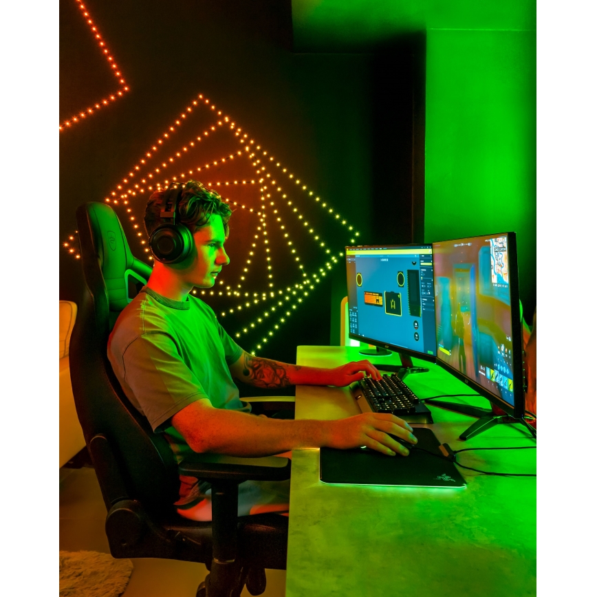 Twinkly - LED RGB stmievateľný vianočný reťaz DOTS 60×LED 7 m USB Wi-Fi