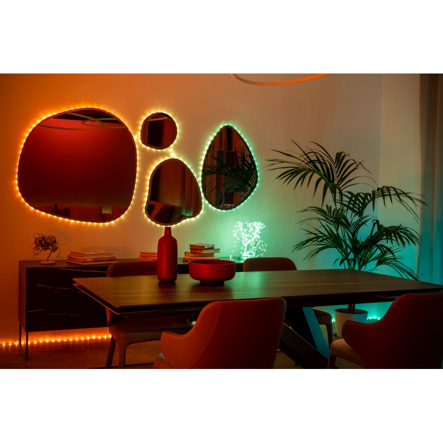 Twinkly - LED RGB stmievateľný vianočný reťaz DOTS 60×LED 7 m USB Wi-Fi