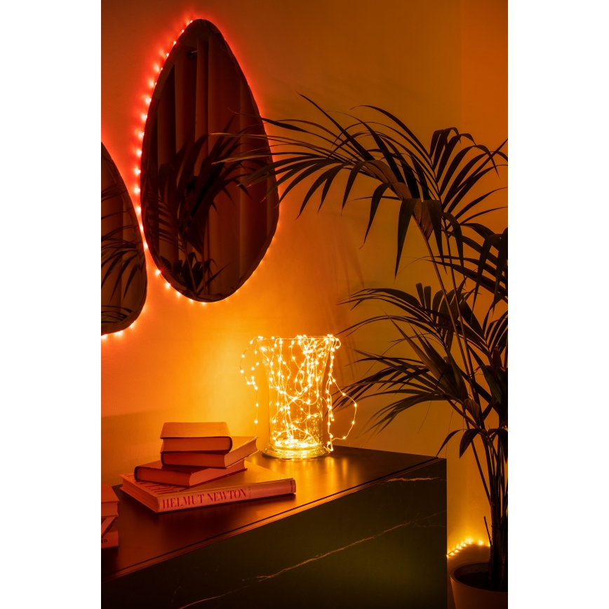 Twinkly - LED RGB stmievateľný vianočný reťaz DOTS 60×LED 7 m USB Wi-Fi