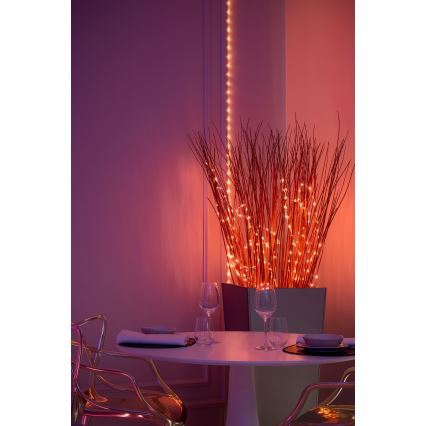 Twinkly - LED RGB stmievateľný vianočný reťaz DOTS 60×LED 7 m USB Wi-Fi